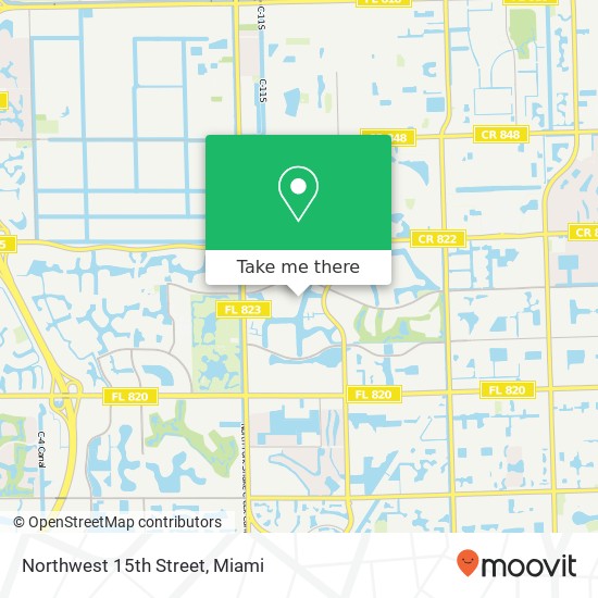 Northwest 15th Street map