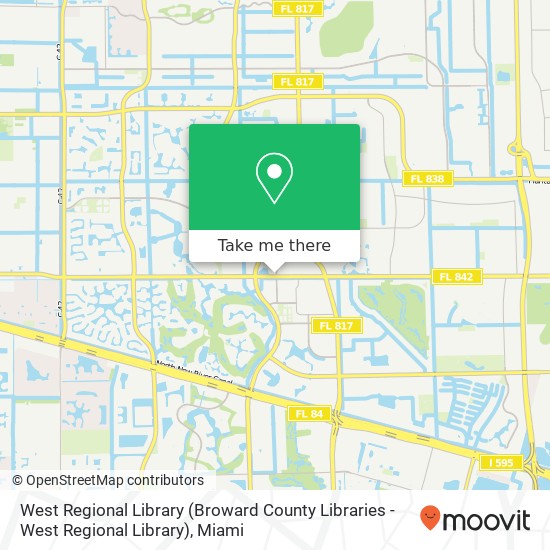 Mapa de West Regional Library (Broward County Libraries - West Regional Library)