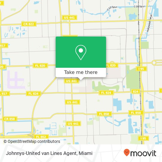 Johnnys-United van Lines Agent map