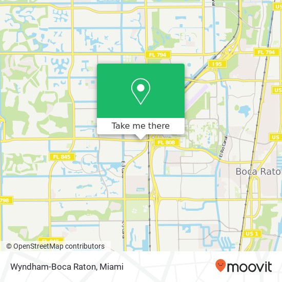 Wyndham-Boca Raton map