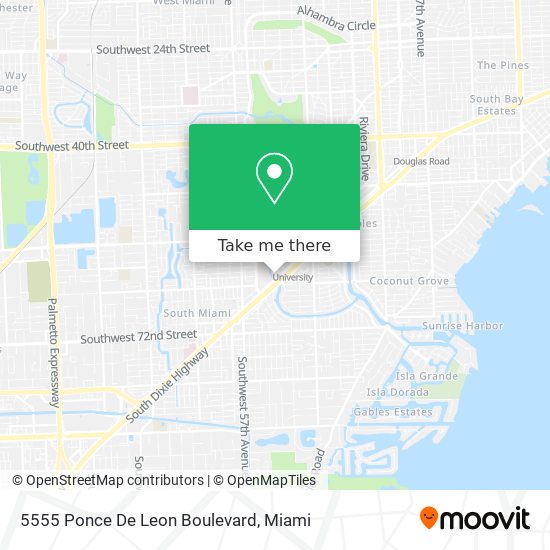 5555 Ponce De Leon Boulevard map