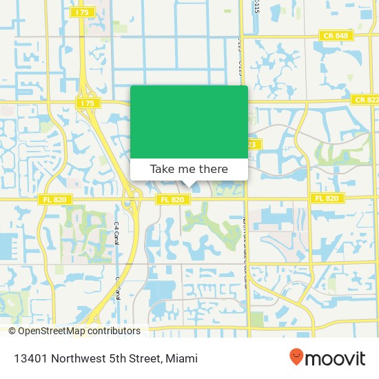 13401 Northwest 5th Street map