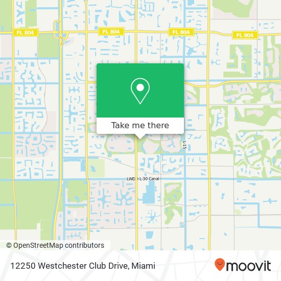 Mapa de 12250 Westchester Club Drive