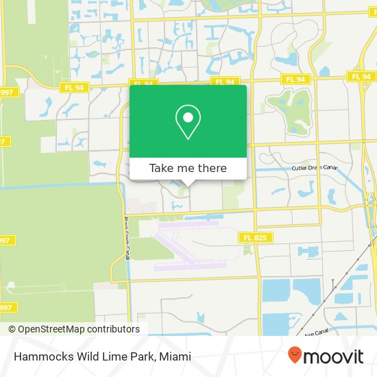 Mapa de Hammocks Wild Lime Park