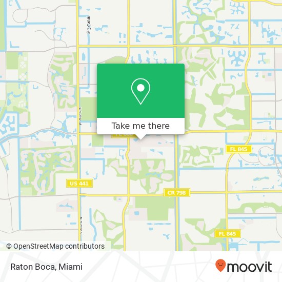 Raton Boca map