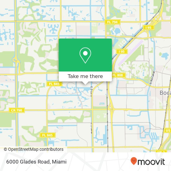 6000 Glades Road map