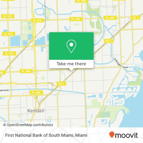 First National Bank of South Miami map