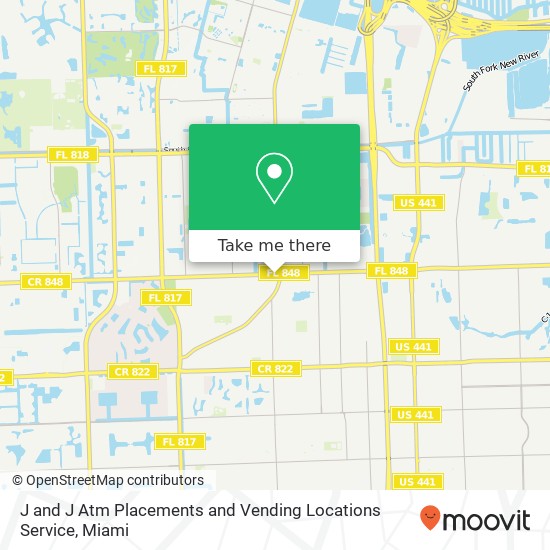 Mapa de J and J Atm Placements and Vending Locations Service