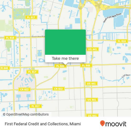 First Federal Credit and Collections map