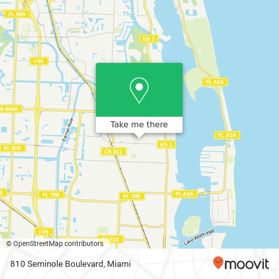 810 Seminole Boulevard map