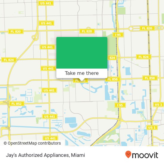 Jay's Authorized Appliances map