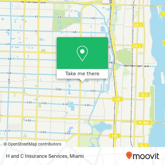 H and C Insurance Services map
