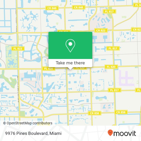 9976 Pines Boulevard map