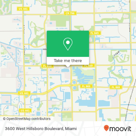 3600 West Hillsboro Boulevard map