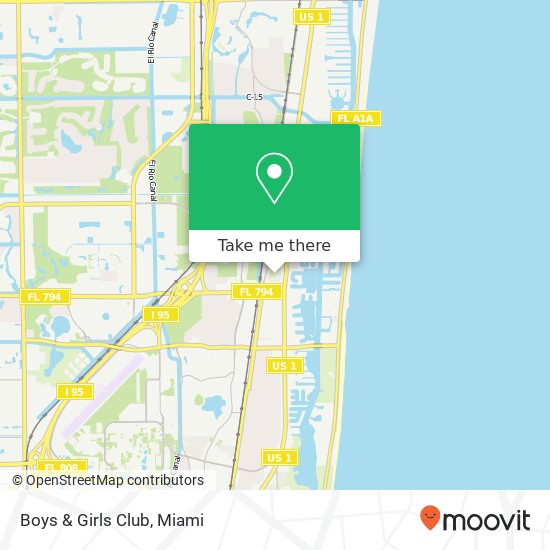 Mapa de Boys & Girls Club