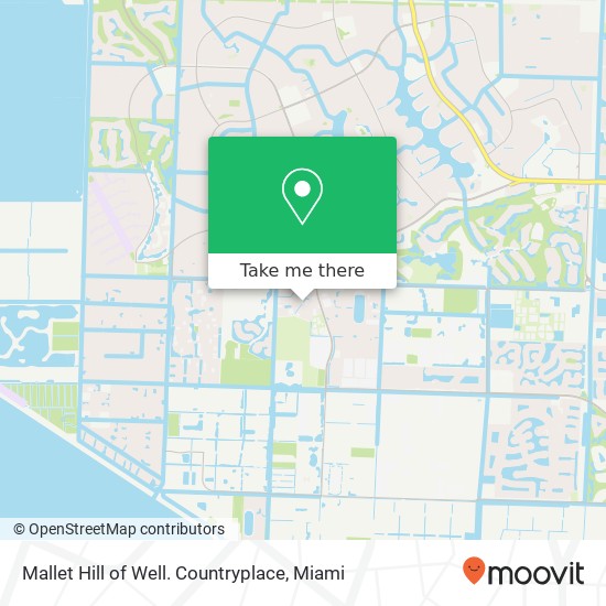 Mallet Hill of Well. Countryplace map