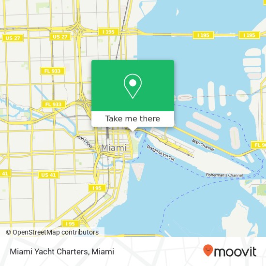 Miami Yacht Charters map