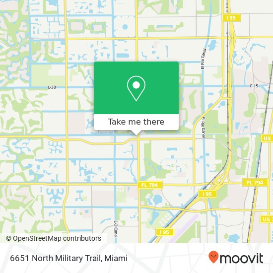 6651 North Military Trail map