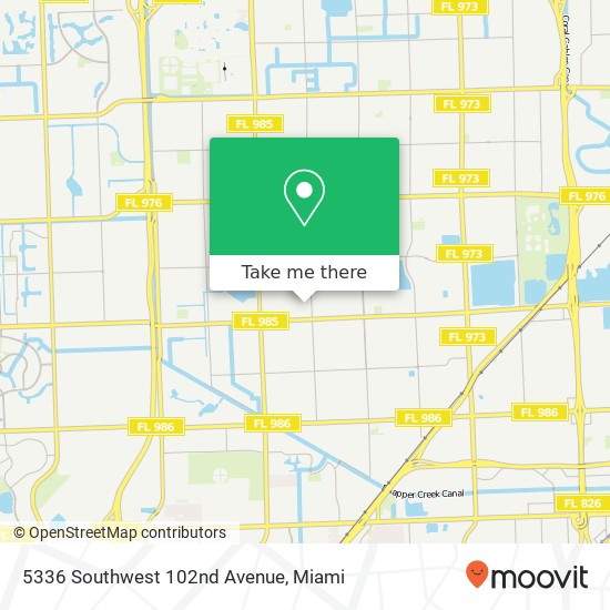 5336 Southwest 102nd Avenue map