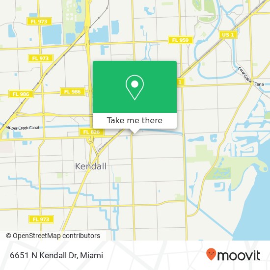 6651 N Kendall Dr map