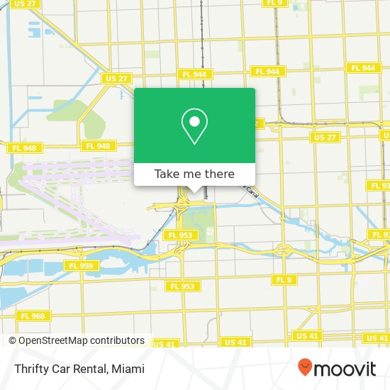 Thrifty Car Rental map