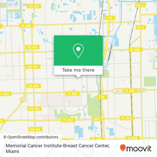 Memorial Cancer Institute-Breast Cancer Center map