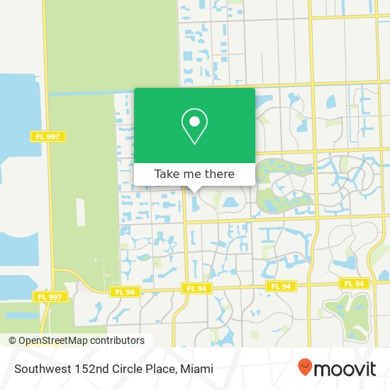 Southwest 152nd Circle Place map