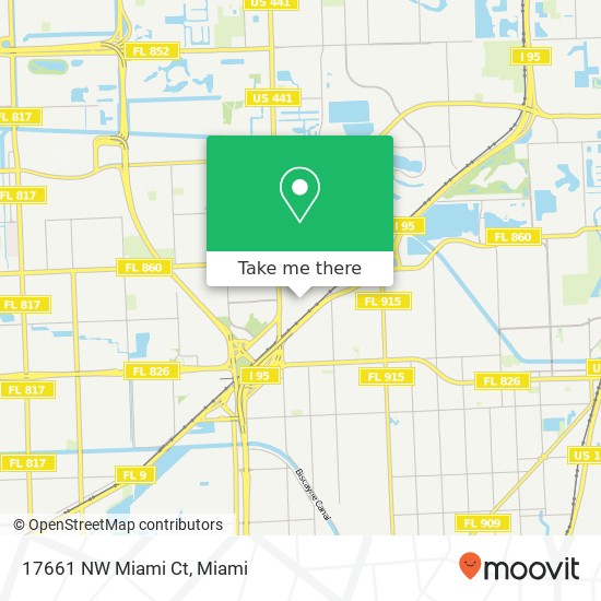 Mapa de 17661 NW Miami Ct