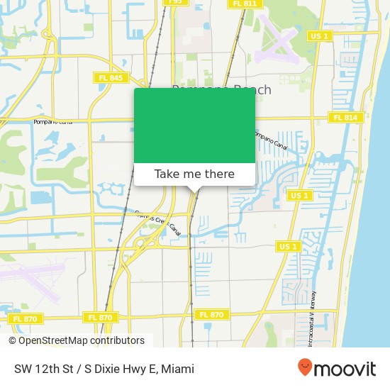 SW 12th St / S Dixie Hwy E map