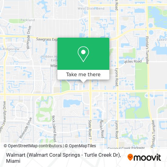 Walmart (Walmart Coral Springs - Turtle Creek Dr) map
