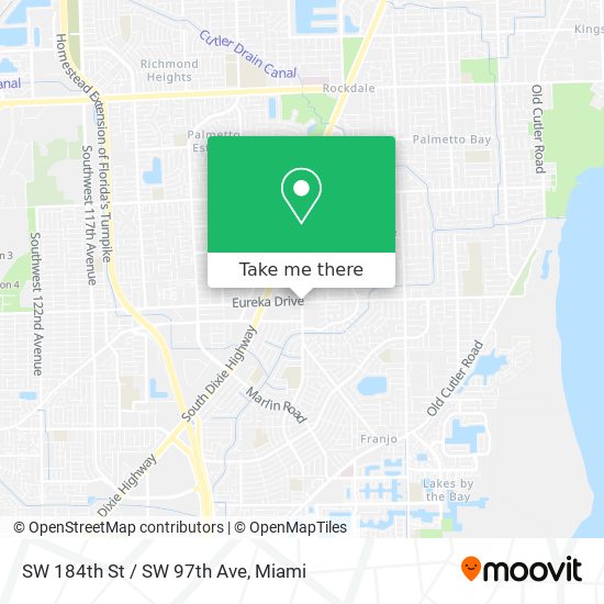 SW 184th St / SW 97th Ave map