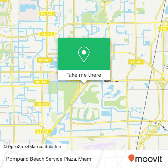 Pompano Beach Service Plaza map