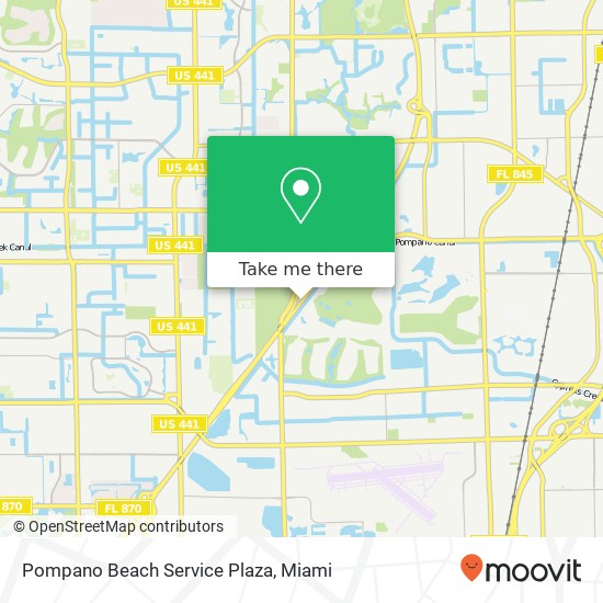 Pompano Beach Service Plaza map