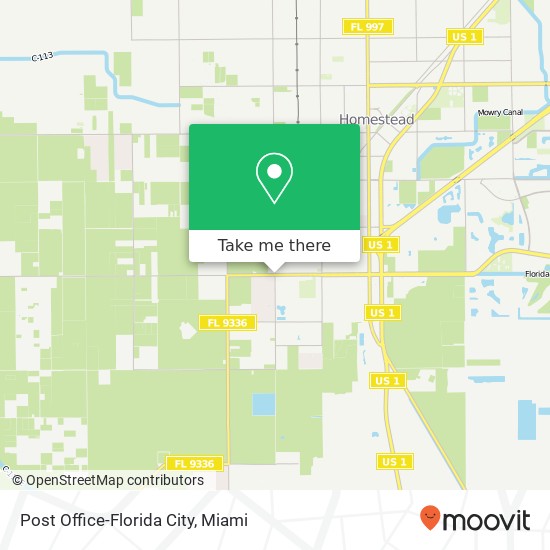 Post Office-Florida City map