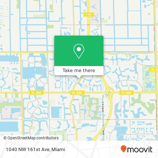 1040 NW 161st Ave map