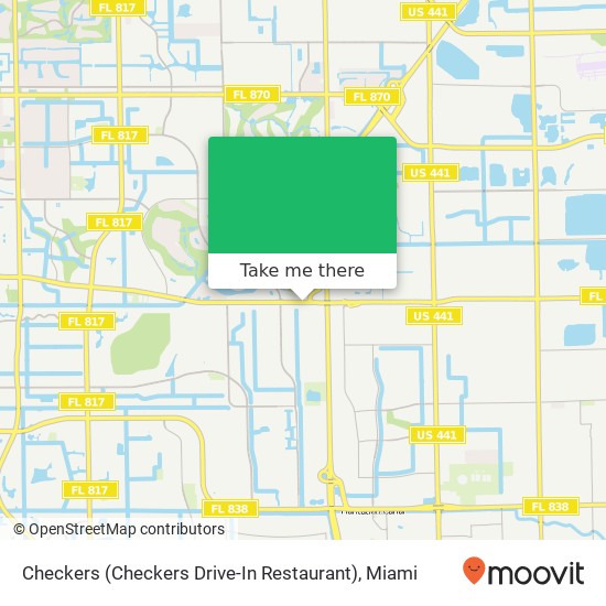 Mapa de Checkers (Checkers Drive-In Restaurant)