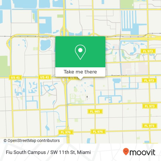 Mapa de Fiu South Campus / SW 11th St