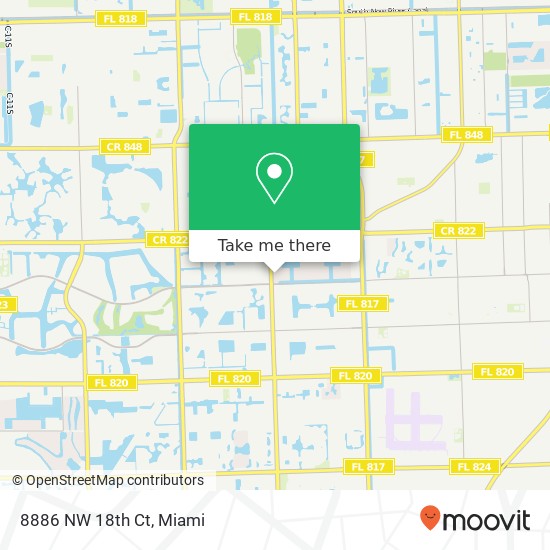 Mapa de 8886 NW 18th Ct