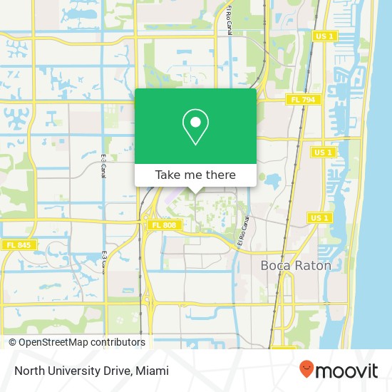 North University Drive map