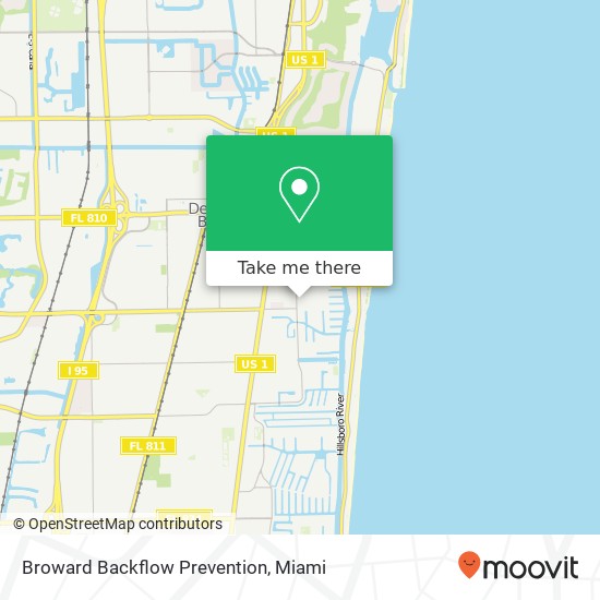 Mapa de Broward Backflow Prevention