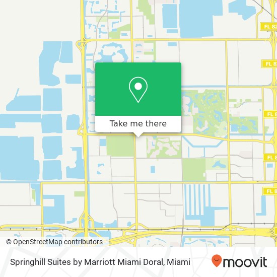 Mapa de Springhill Suites by Marriott Miami Doral