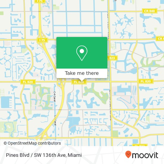 Pines Blvd / SW 136th Ave map