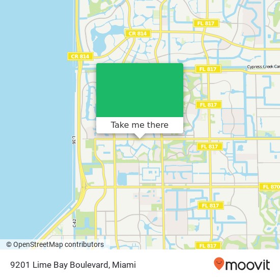 9201 Lime Bay Boulevard map