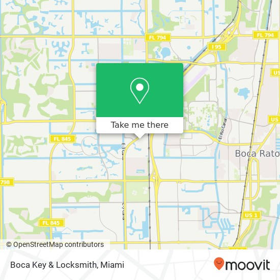 Boca Key & Locksmith map