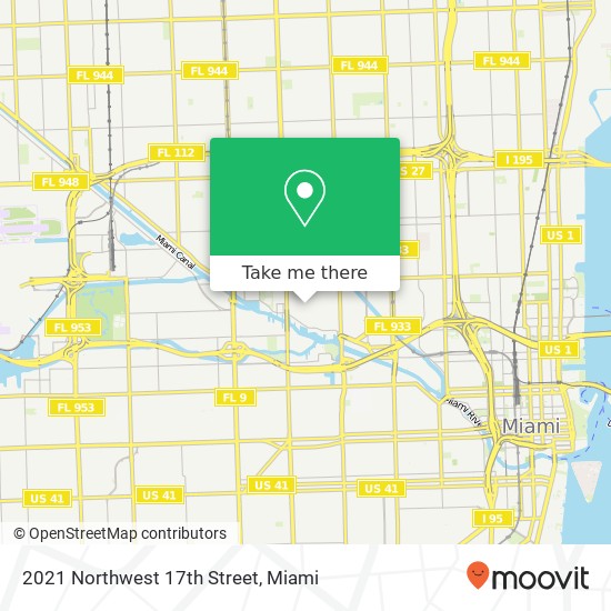 2021 Northwest 17th Street map
