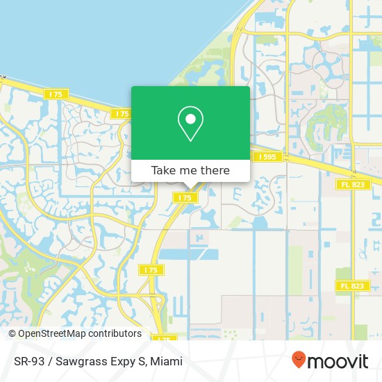 SR-93 / Sawgrass Expy S map