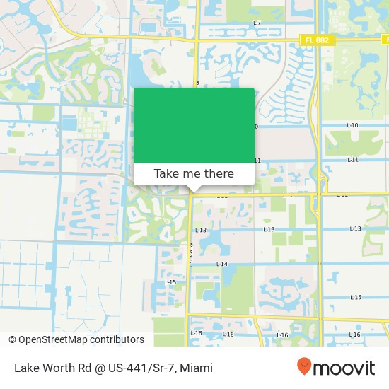 Mapa de Lake Worth Rd @ US-441/Sr-7