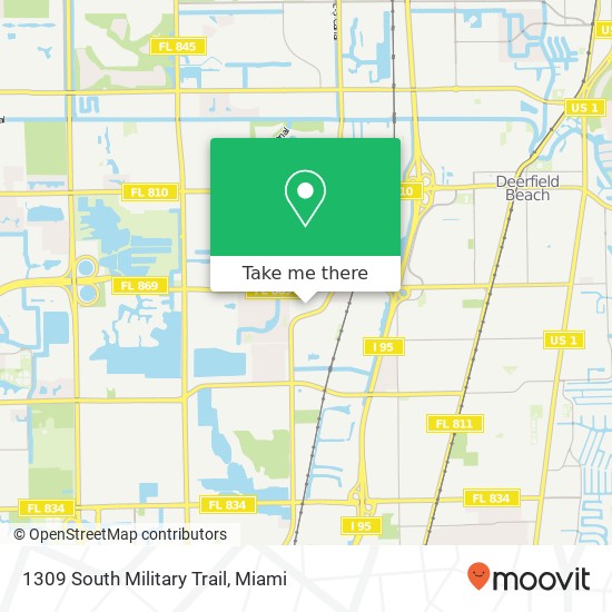 1309 South Military Trail map