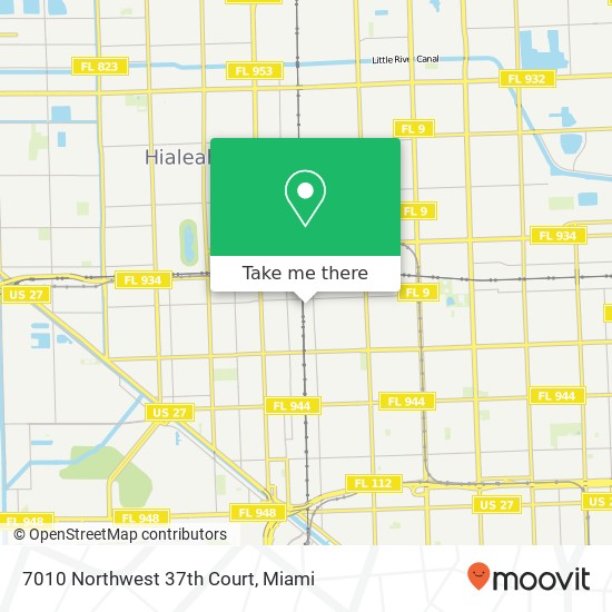 7010 Northwest 37th Court map