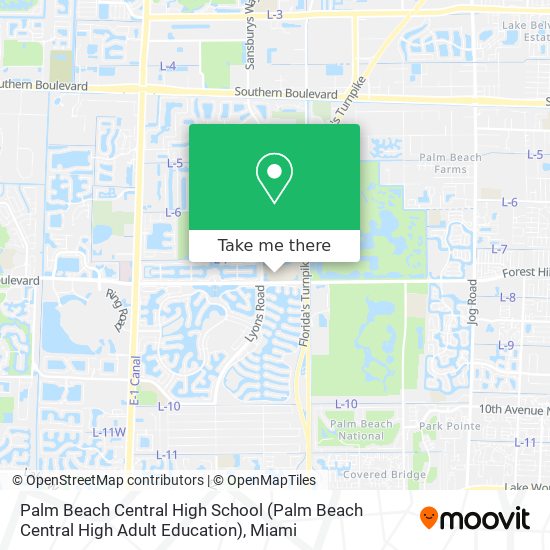 Palm Beach Central High School (Palm Beach Central High Adult Education) map